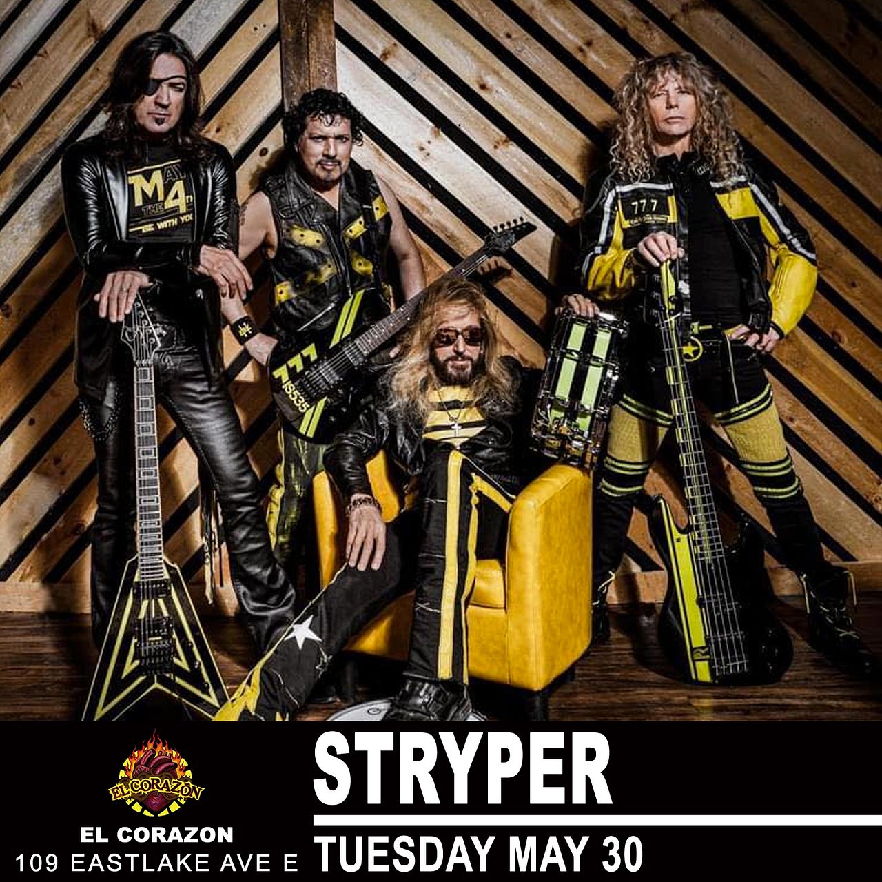 STRYPER SEATTLE THE FINAL BATTLE TOUR 2023 Tickets At EL CORAZON In