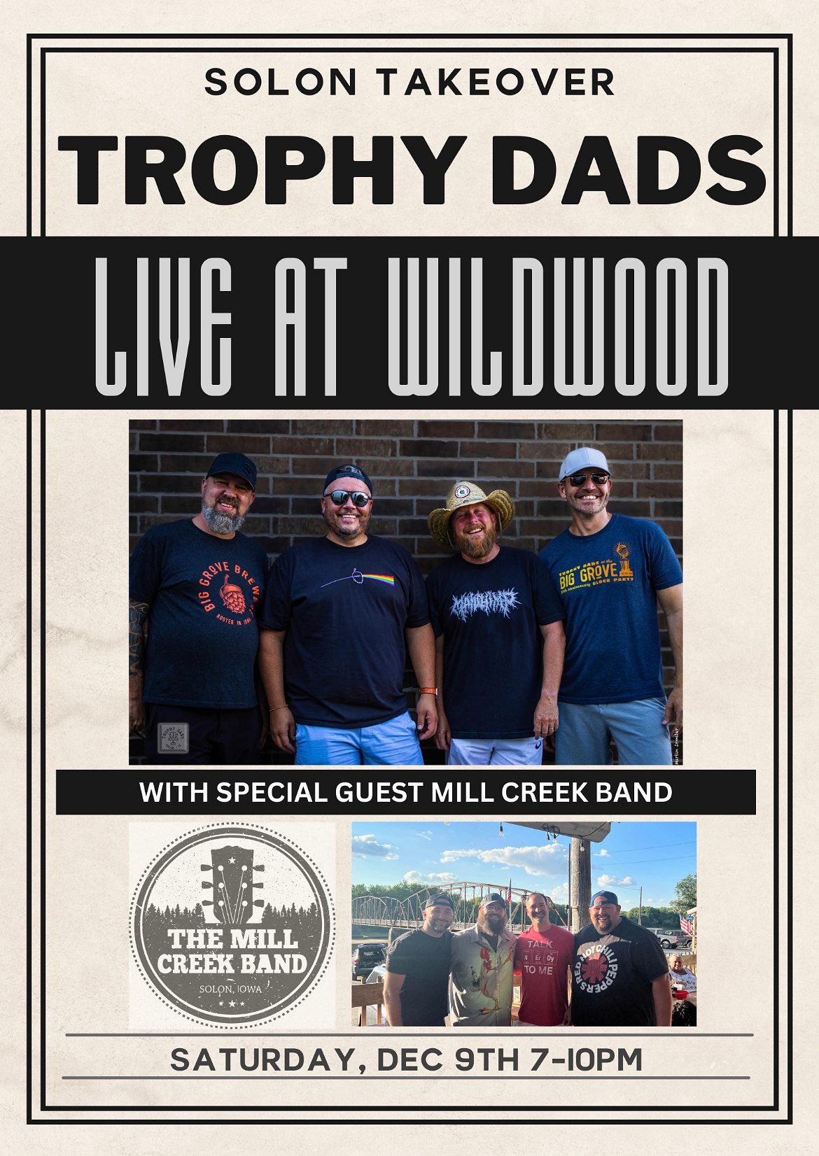 Trophy Dads W Mill Creek Band Tickets At Wildwood In Iowa City By