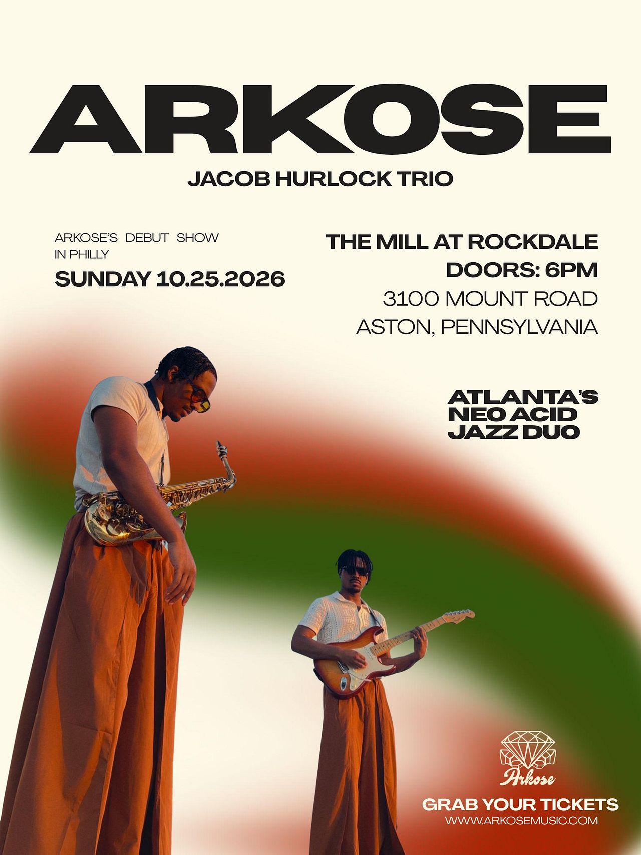 Arkose with special guest: Jacob Hurlock Trio Tickets | Tixr