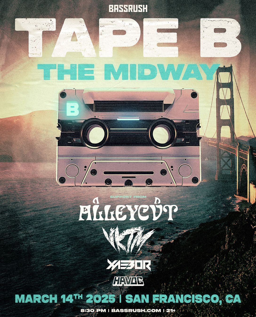 Bassrush presents Tape B at The Midway / San Francisco Tickets at The