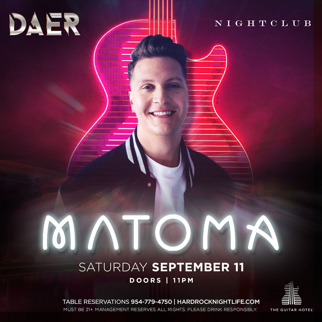 Matoma Tickets at DAER South Florida in Hollywood by DAER