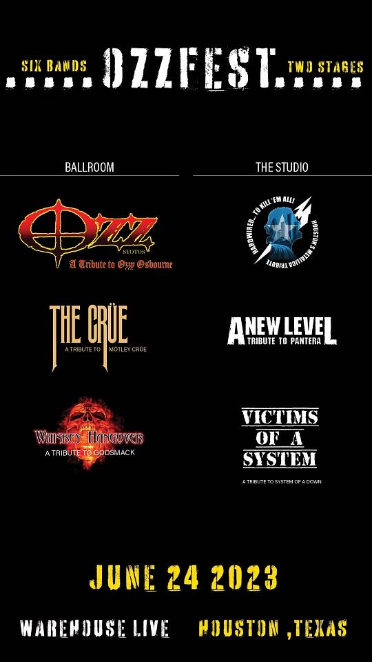 OZZFEST SIX BANDS TWO STAGES Tickets at The Ballroom at Warehouse