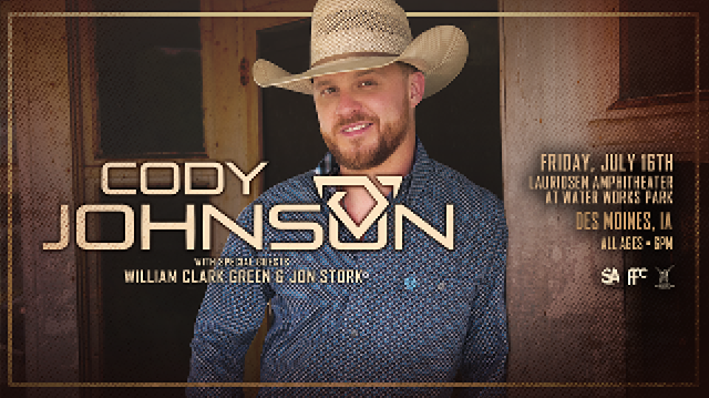 CANCELLED: Cody Johnson Tickets at Lauridsen Amphitheater & Water Works ...