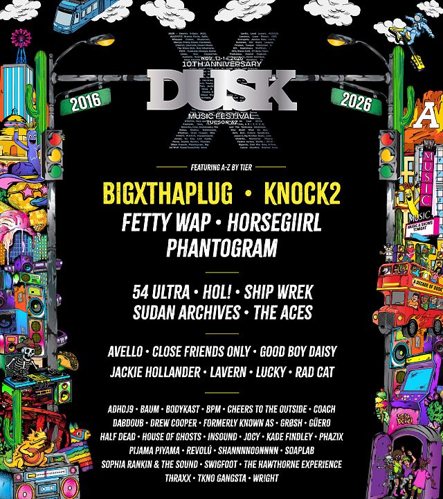 Dusk Music Festival 2026 Tickets at Jácome Plaza in Tucson by RB