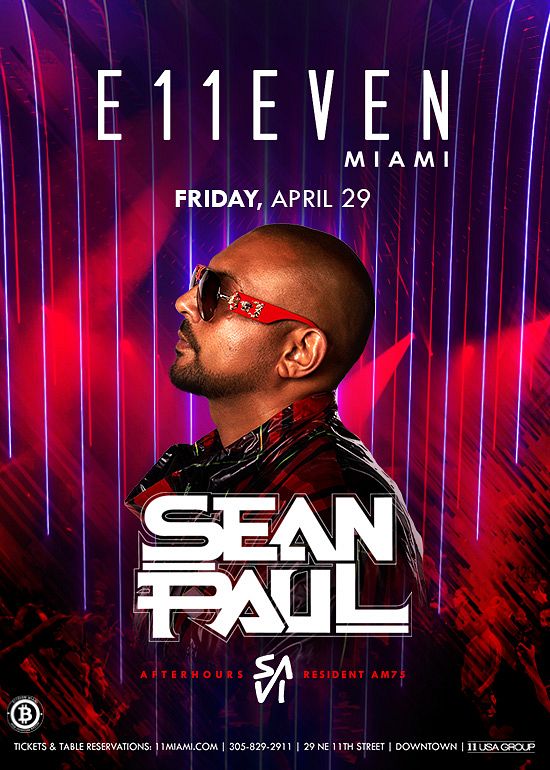 SEAN PAUL Tickets at E11EVEN Miami in Miami by 11 Miami Tixr