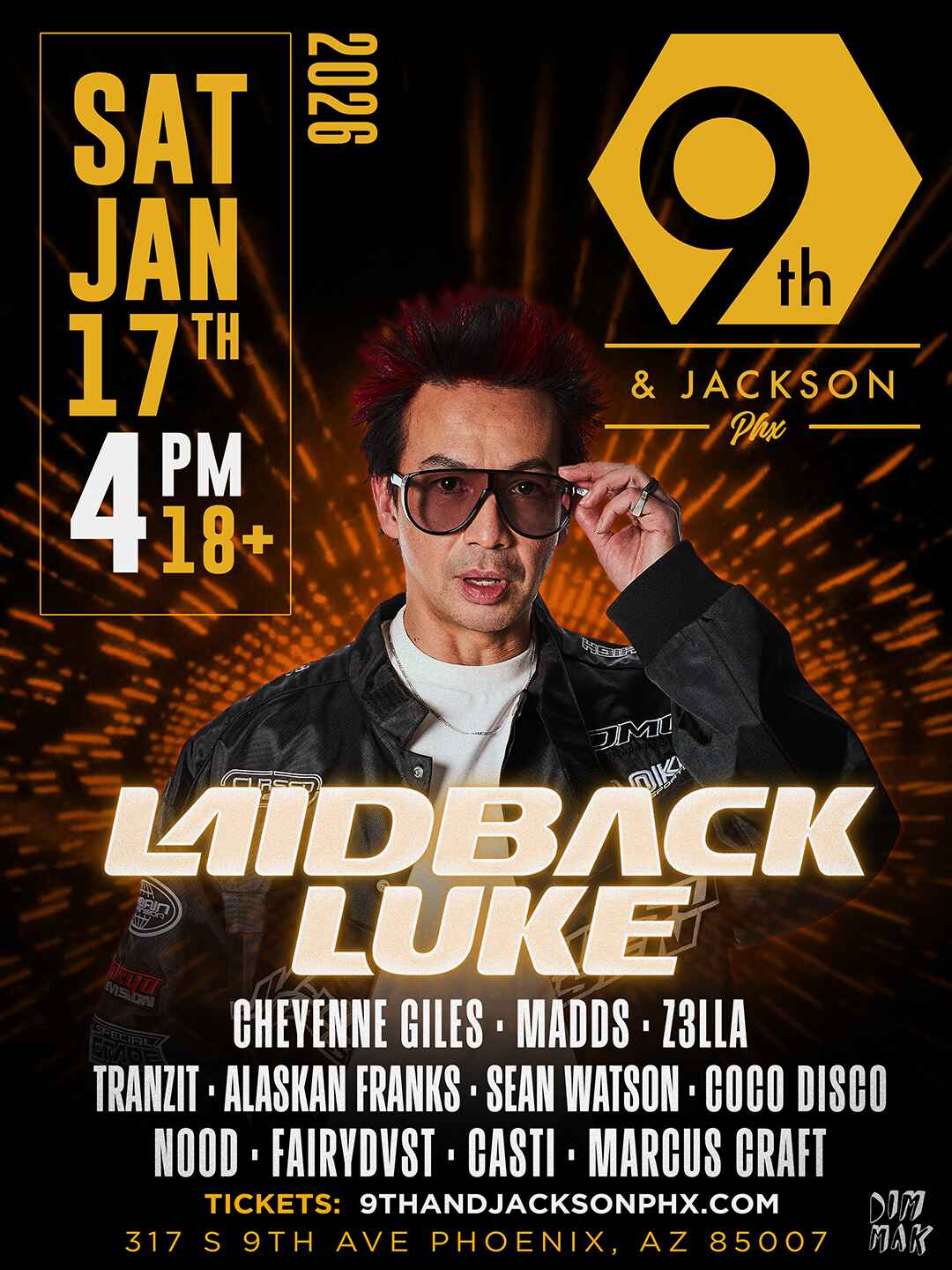 Laidback Luke Tickets at 9th & Jackson in Phoenix by 9th & Jackson