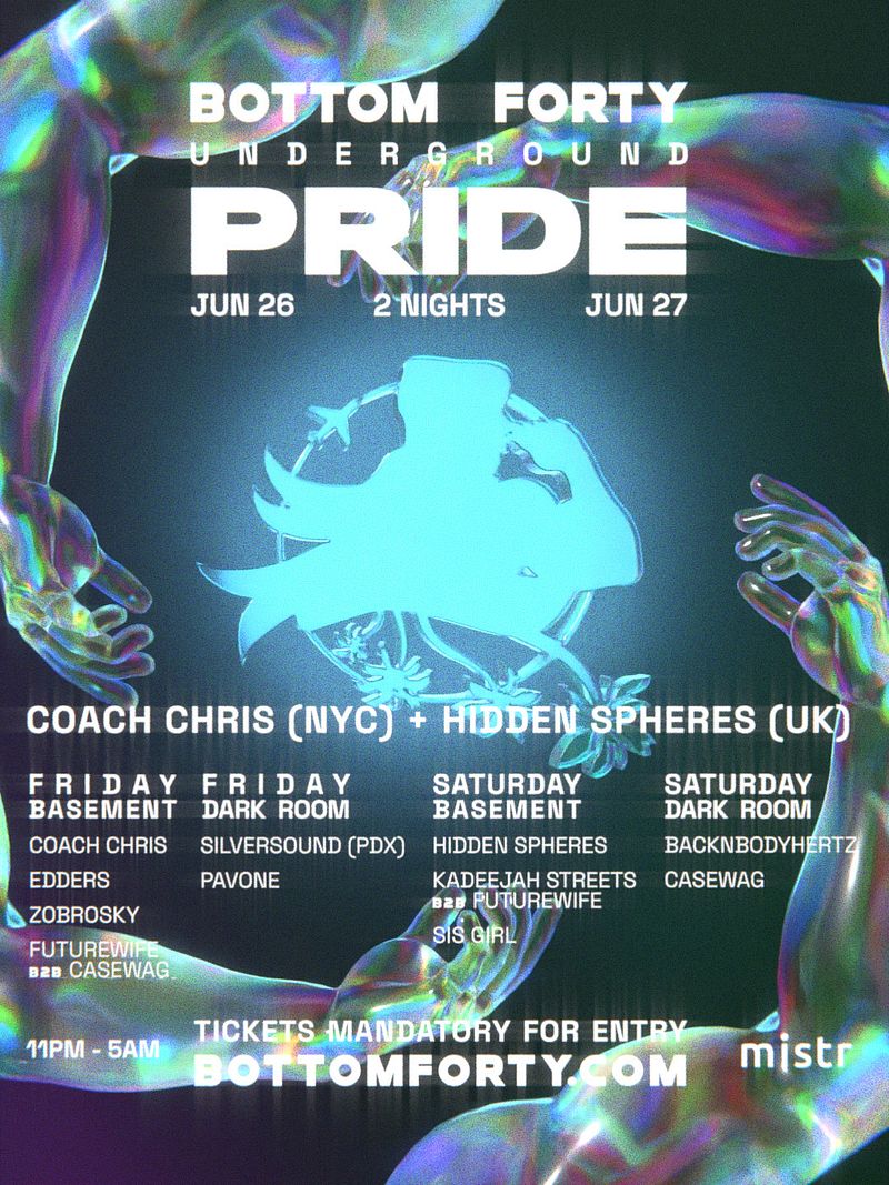Bottom Forty Pride Underground 2026 Tickets at Secret Location