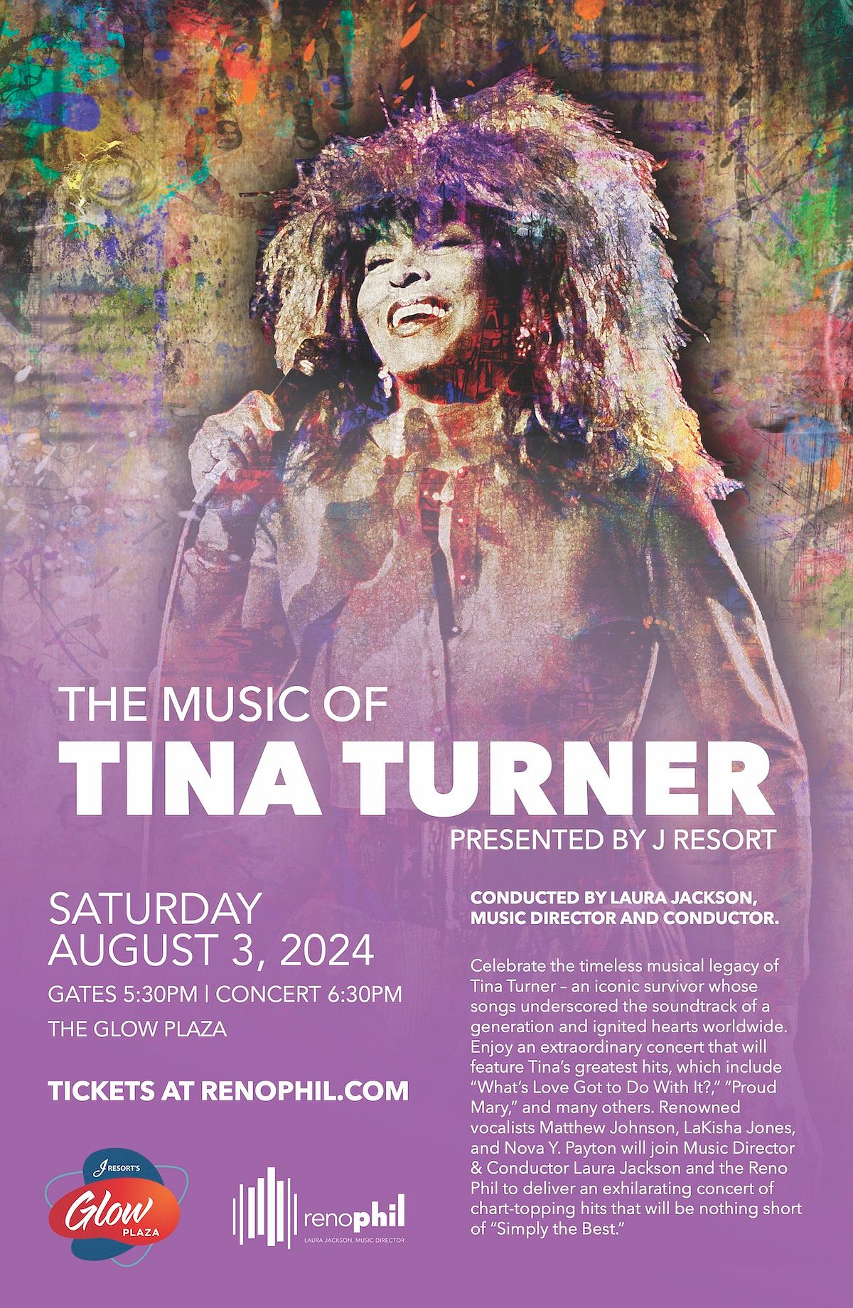 The Music of Tina Turner Tickets at J Resort's Glow Plaza in Reno by
