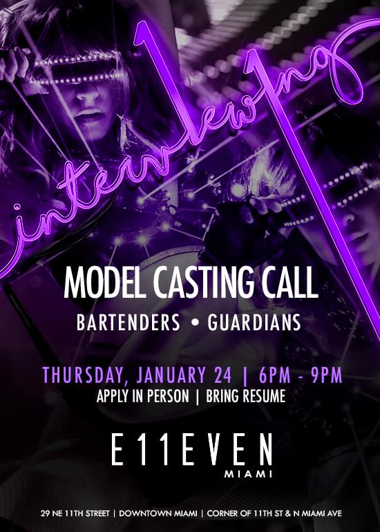 Model Casting Call Tickets At E11even Miami In Miami By 11 Miami 