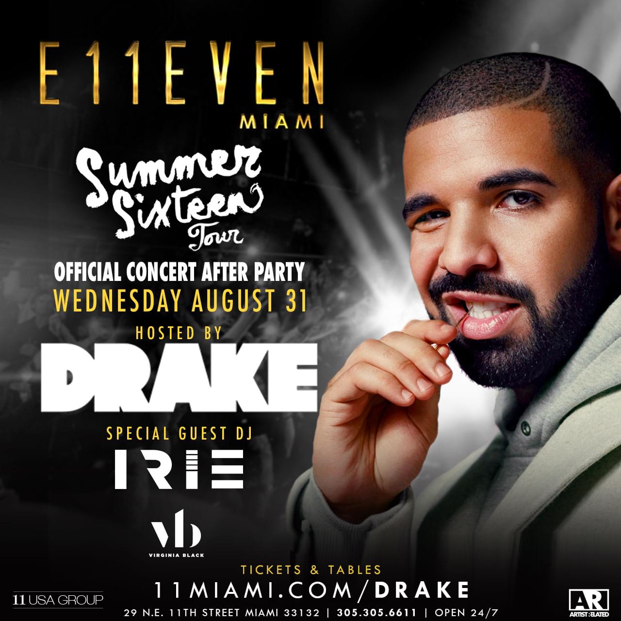 DRAKE OFFICIAL CONCERT AFTER PARTY DAY 2 Tickets at E11EVEN Miami in