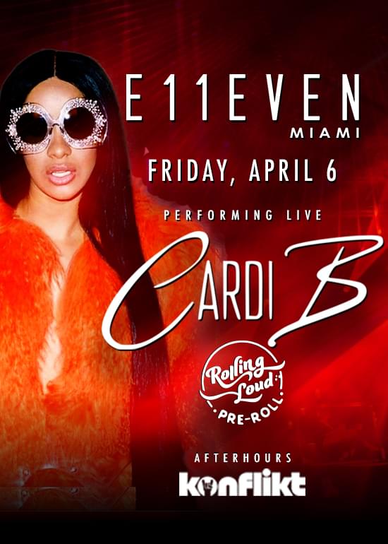 Cardi B Live Tickets at E11EVEN Miami in Miami by 11 Miami Tixr