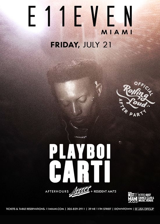 PLAYBOI CARTI Tickets at E11EVEN Miami in Miami by 11 Miami Tixr
