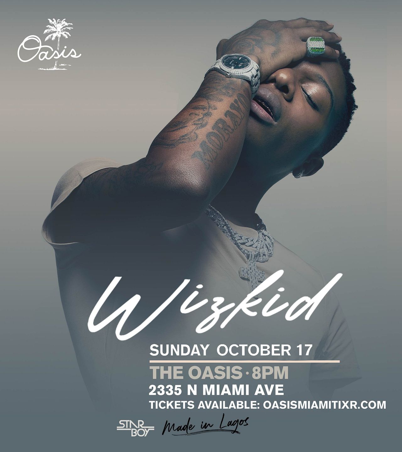 WizKid Made In Lagos Tour NIGHT 2 Tickets at Oasis Wynwood in Miami