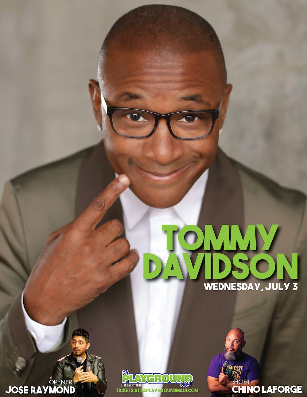 Tommy Davidson Tickets At Da Playground Maui In Wailuku By Da Playground Maui Tixr