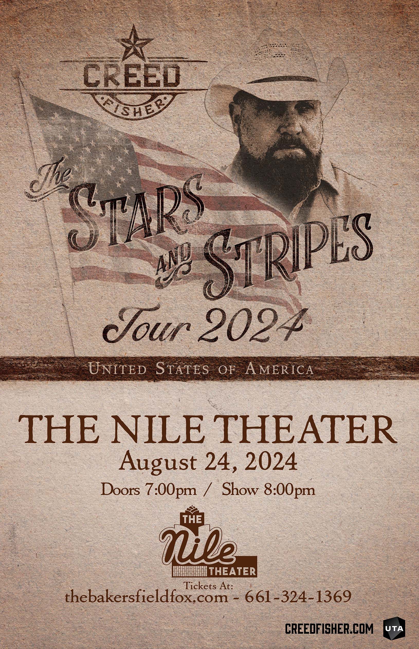 Creed Fisher The Stars And Stripes Tour Tickets at The Nile Theater in