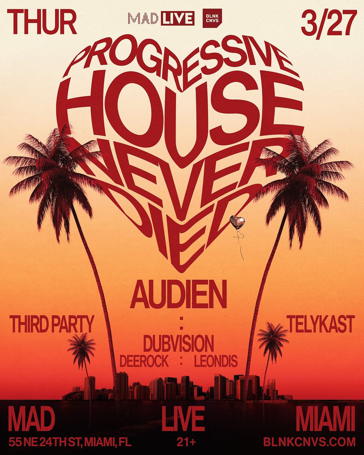 AUDIEN: PROGRESSIVE HOUSE NEVER DIED Tickets at MAD LIVE in Miami