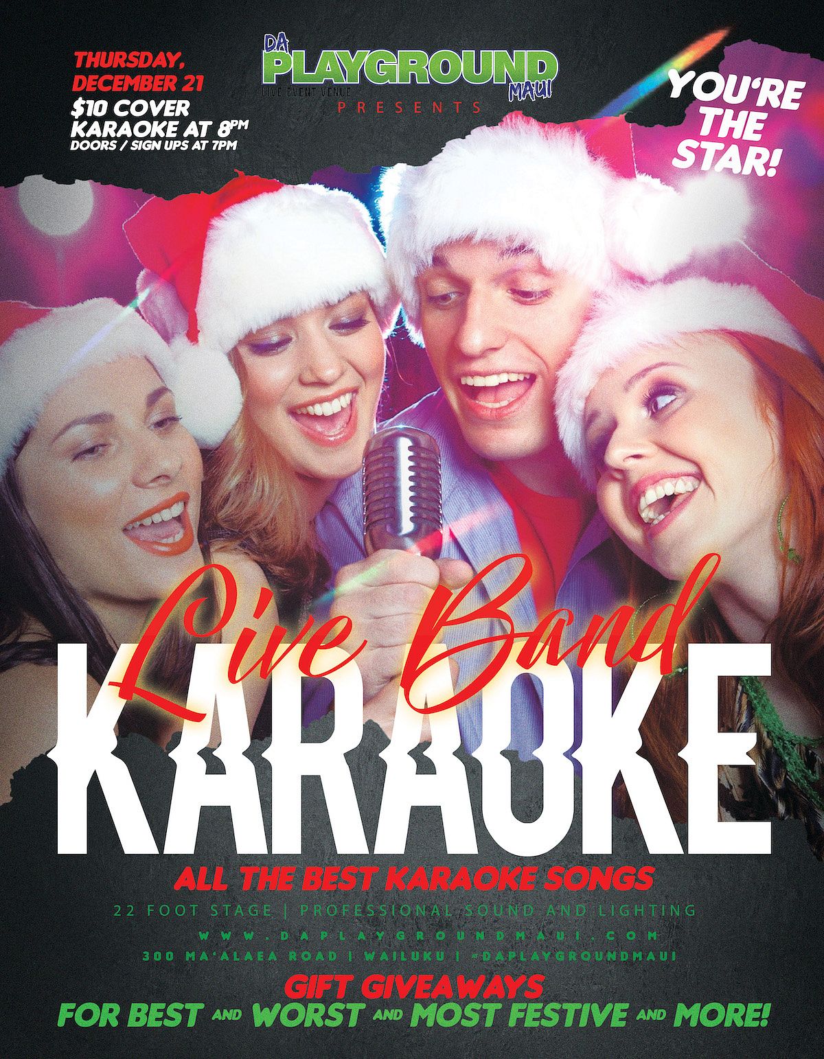 LIVE BAND KARAOKE Tickets at da Playground Maui in Wailuku by Da 