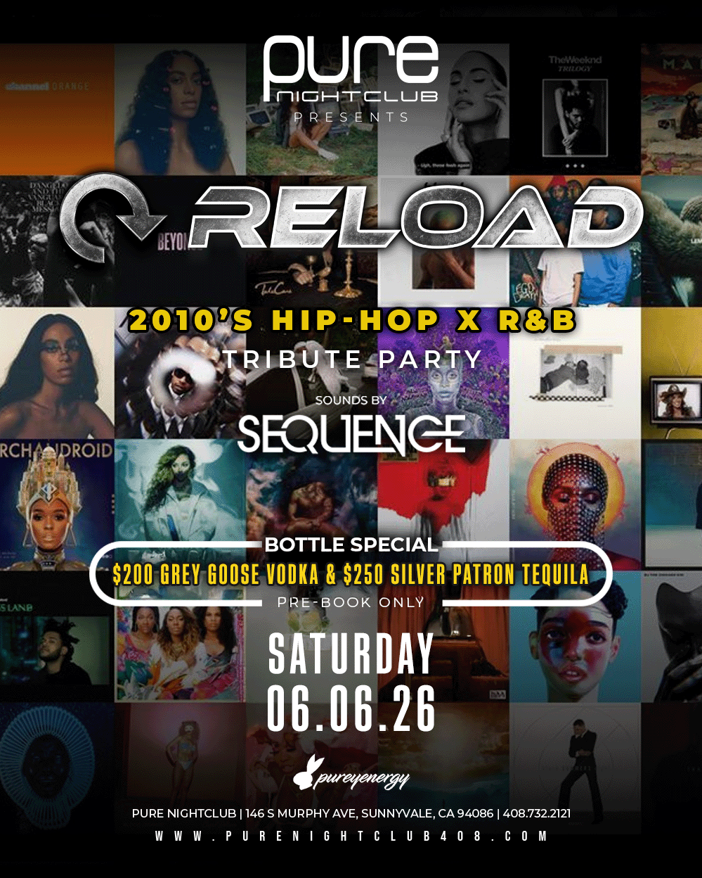RELOAD Tickets at Pure Nightclub in Sunnyvale by Pure Nightclub | Tixr