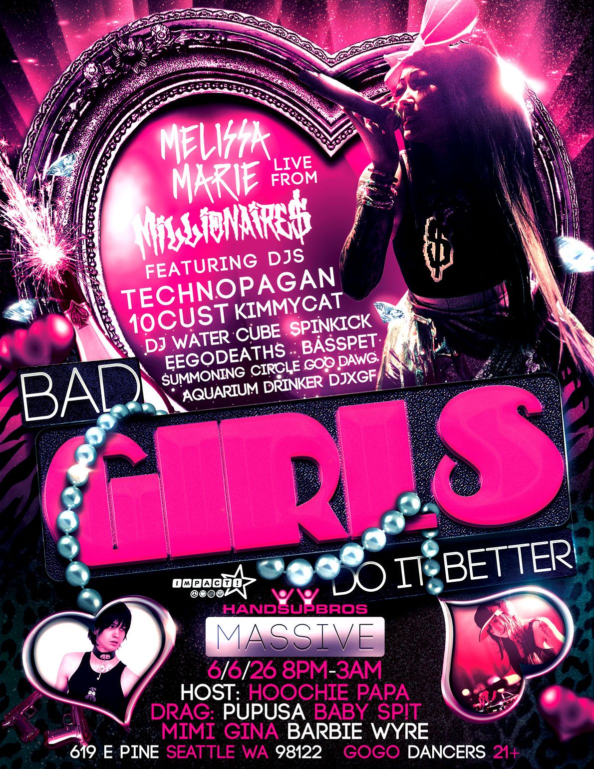 G-RAP / Badd Grlzs ‎– Ticket Out The 〜 Bad Girls Do It Better Tickets at Massive in Seattle by Massive