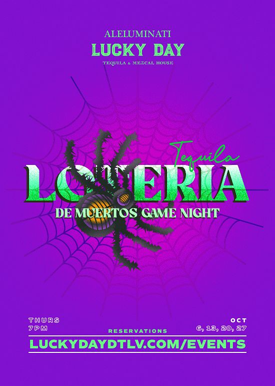 LD Aleluminati LOTERIA Tickets at Lucky Day Tequila & Mezcal House