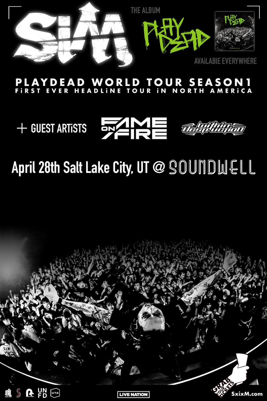 SiM: PLAYDEAD World Tour At Soundwell Tickets At Soundwell In Salt Lake ...