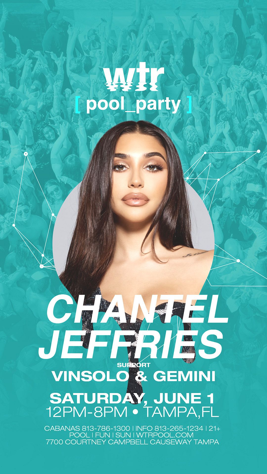 CHANTEL JEFFRIES at WTR Tickets at wtr Pool in Tampa by Pied Piper  Productions | Tixr