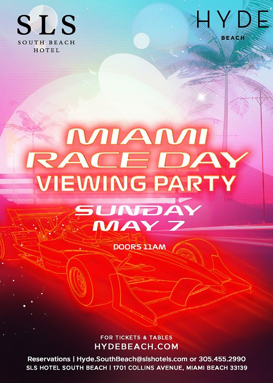 The Miami Race Week Watch Party Tickets at Hyde Beach in Miami Beach by