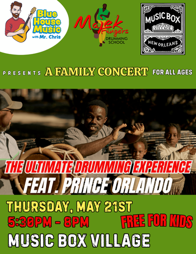 Blue House Music Family Concert w/ Prince Orlando Tickets at Music