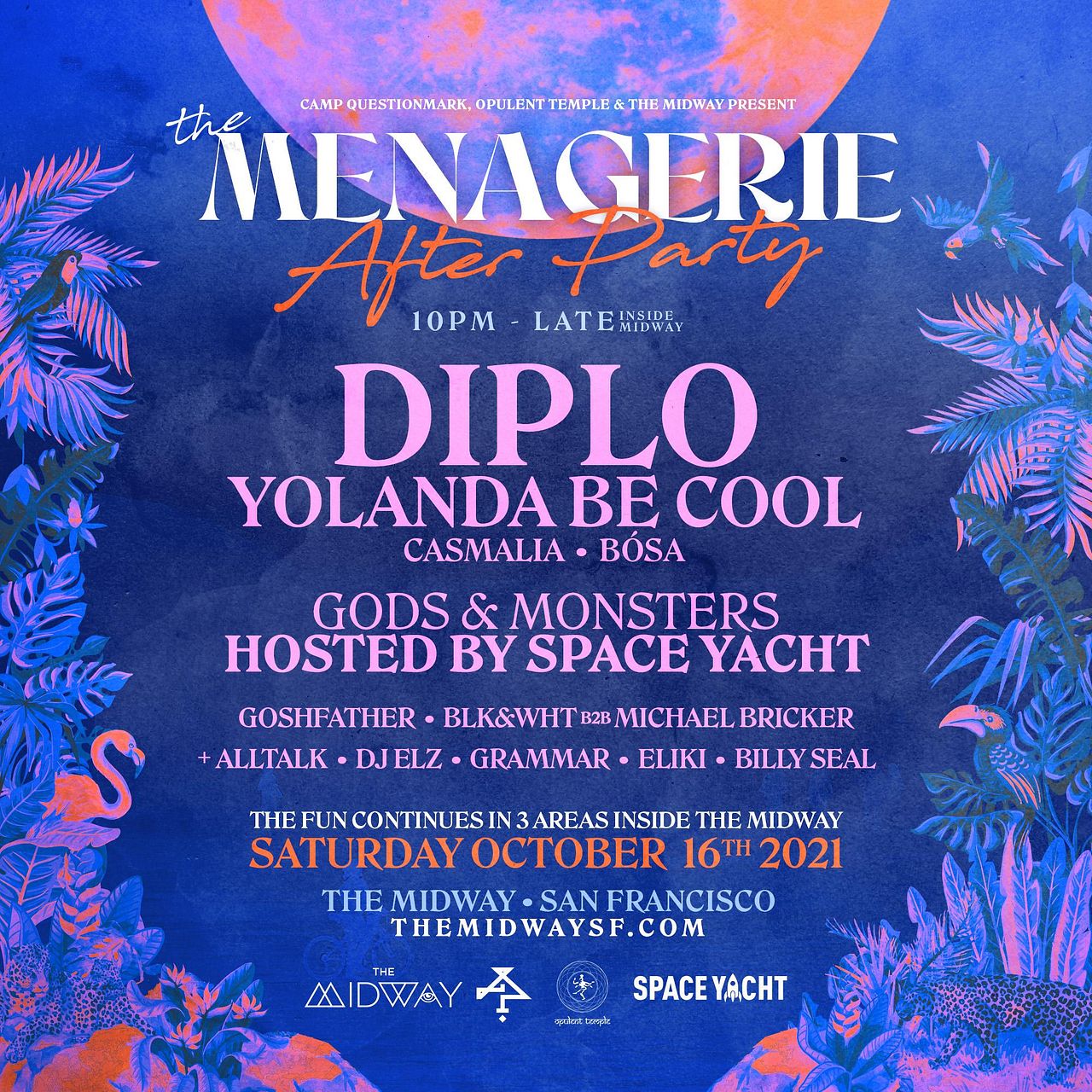 Menagerie After Hours with Diplo Tickets at The Midway in San Francisco
