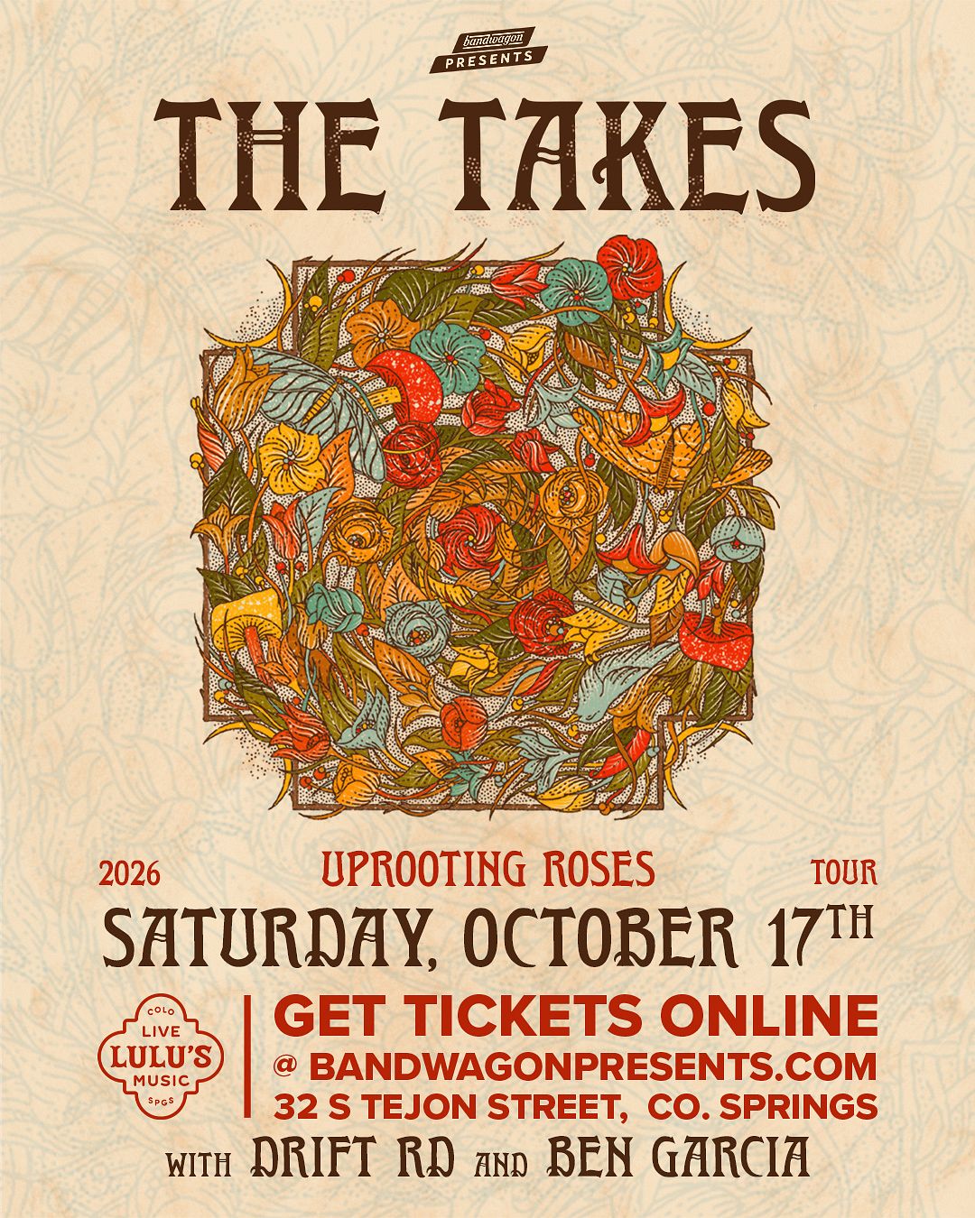 The Takes, Drift Rd, Ben Garcia at Lulu's Downtown