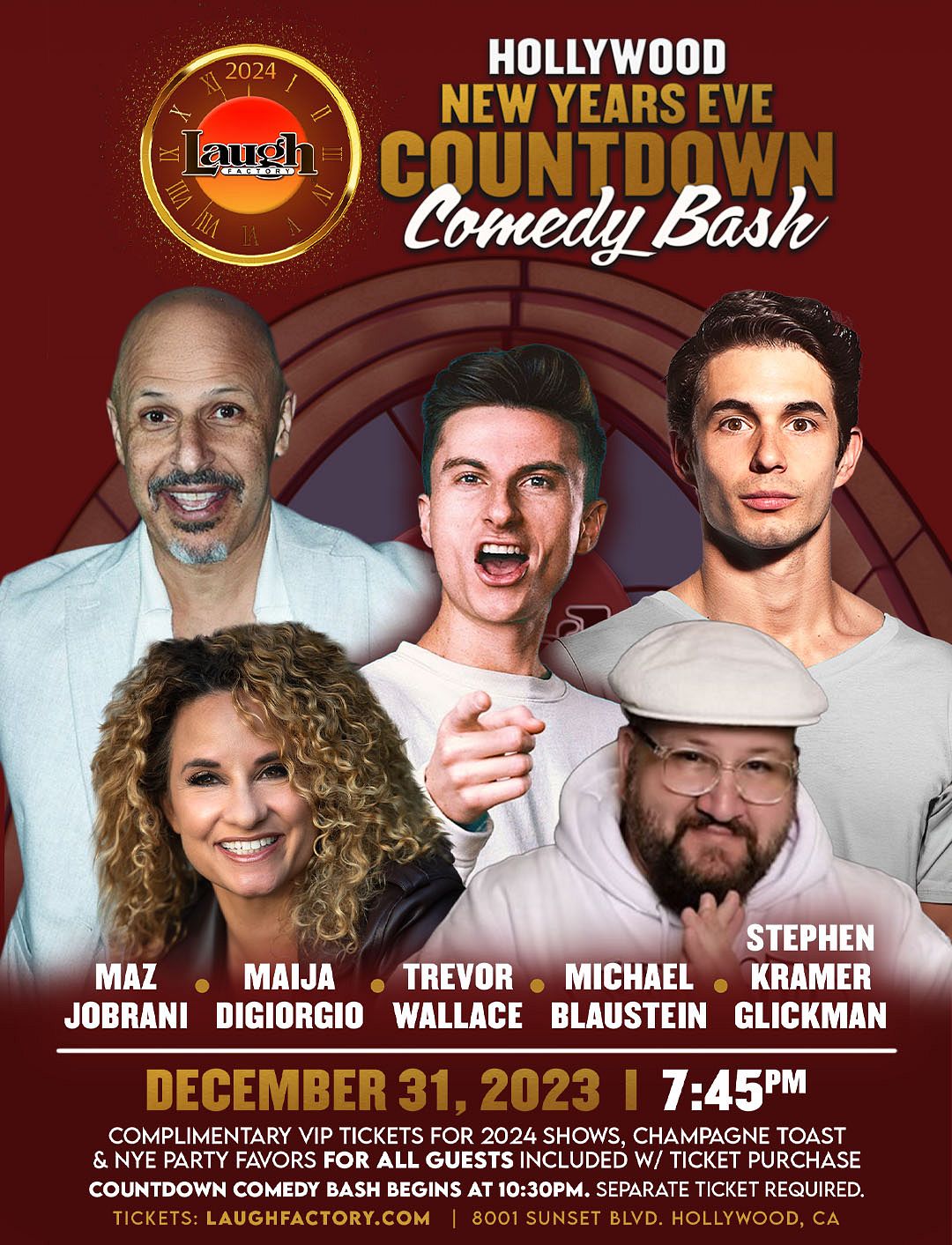 New Years Eve Comedy Bash Tickets at Laugh Factory Hollywood in Los