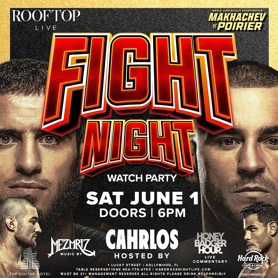 Fight Night | Rooftop Live - Hard Rock Holly Tickets at Rooftop Live in ...