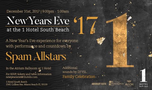 A New Years Eve Experience at 1 Hotel Tickets at 1 Hotel South Beach in Miami by 1 Hotel South