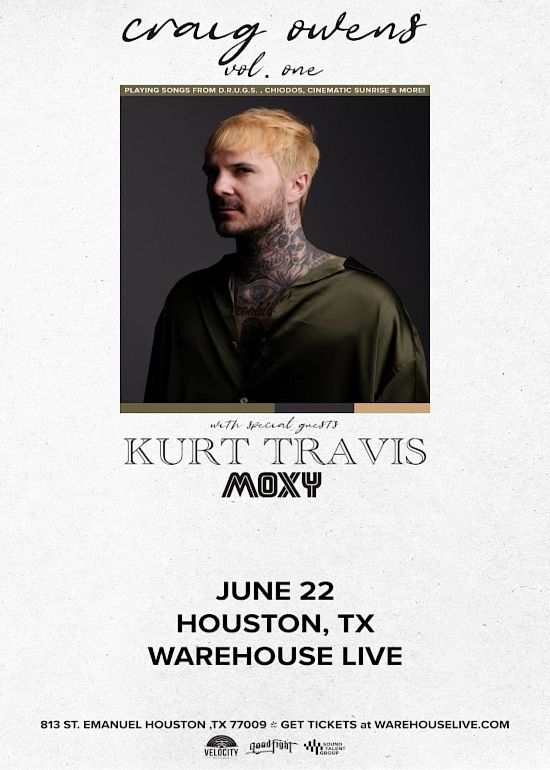 CRAIG OWENS Tickets at The Studio at Warehouse Live in Houston by