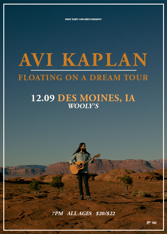 Avi Kaplan Floating On A Dream Tour Tickets at Wooly's in Des Moines