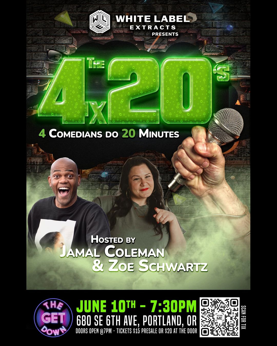The 4 x 20s Comedy Show (seated show) Tickets at The Get Down in