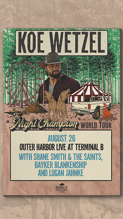 Koe Wetzel: The Night Champion World Tour Tickets at Outer Harbor