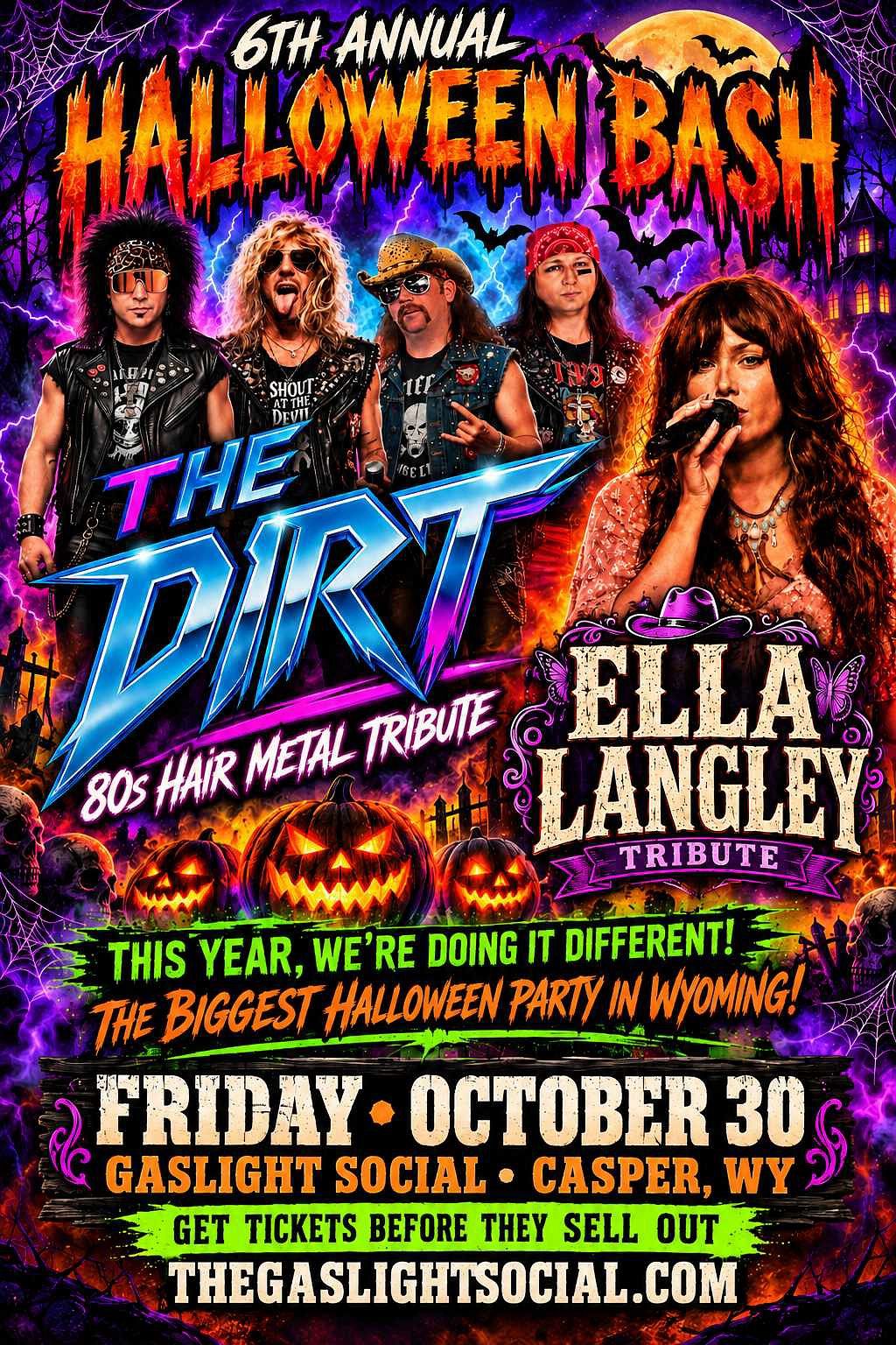 The Dirt - 80s Halloween Bash concert poster