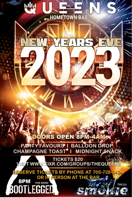 Queens Sports Side NYE Tickets at The Queens in Barrie by The Queens Tixr