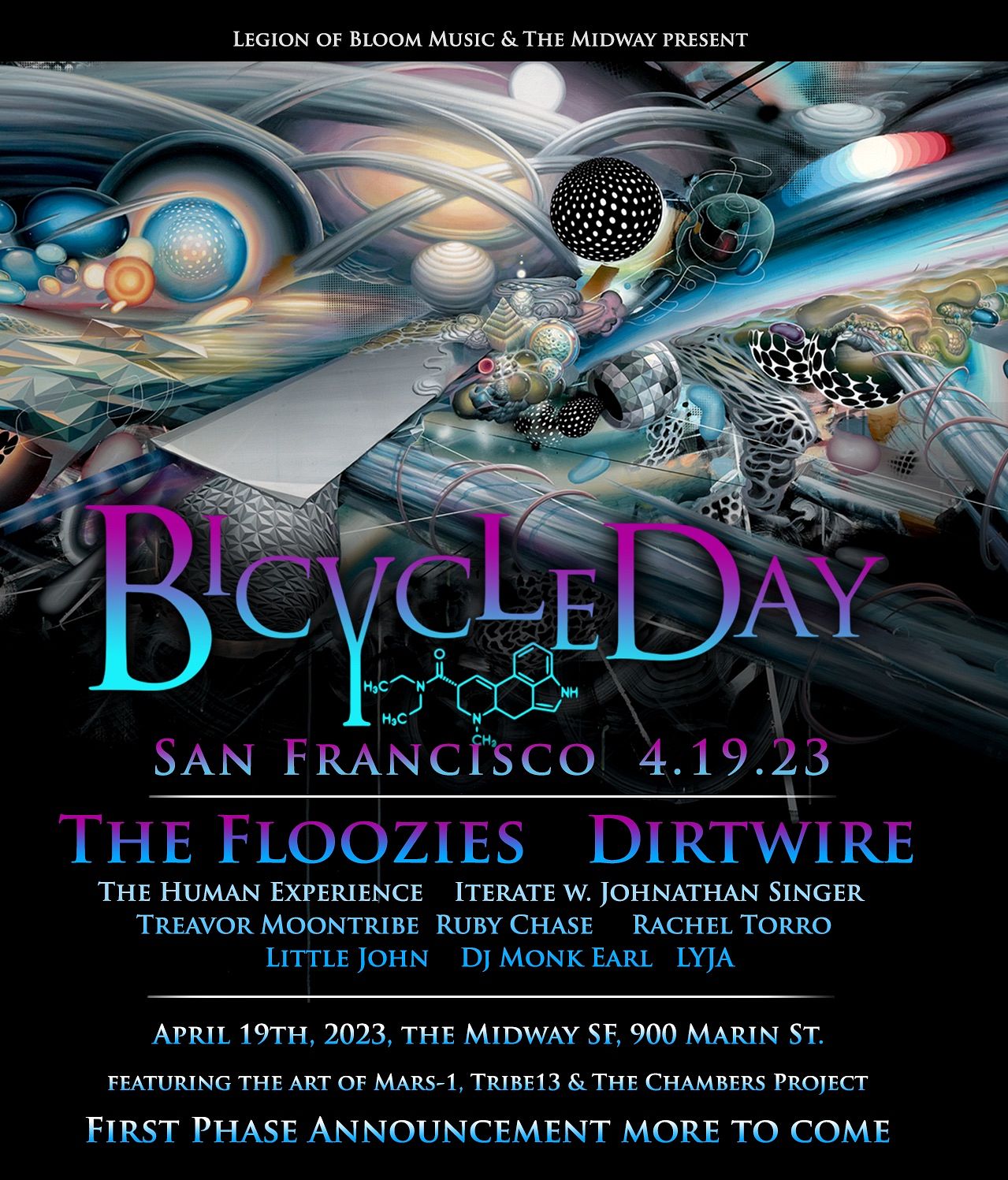 Bicycle Day 2023 The Floozies, Dirtwire & More Tickets at The Midway