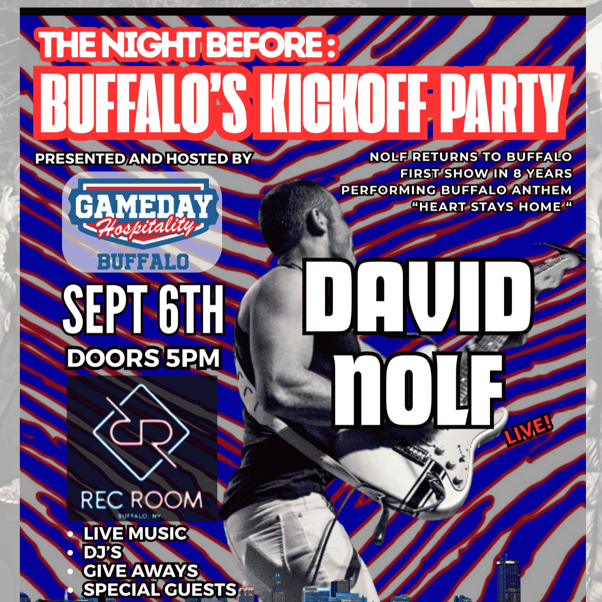 The Night Before: Buffalo Kickoff at Rec Room Tickets at Rec Room ...