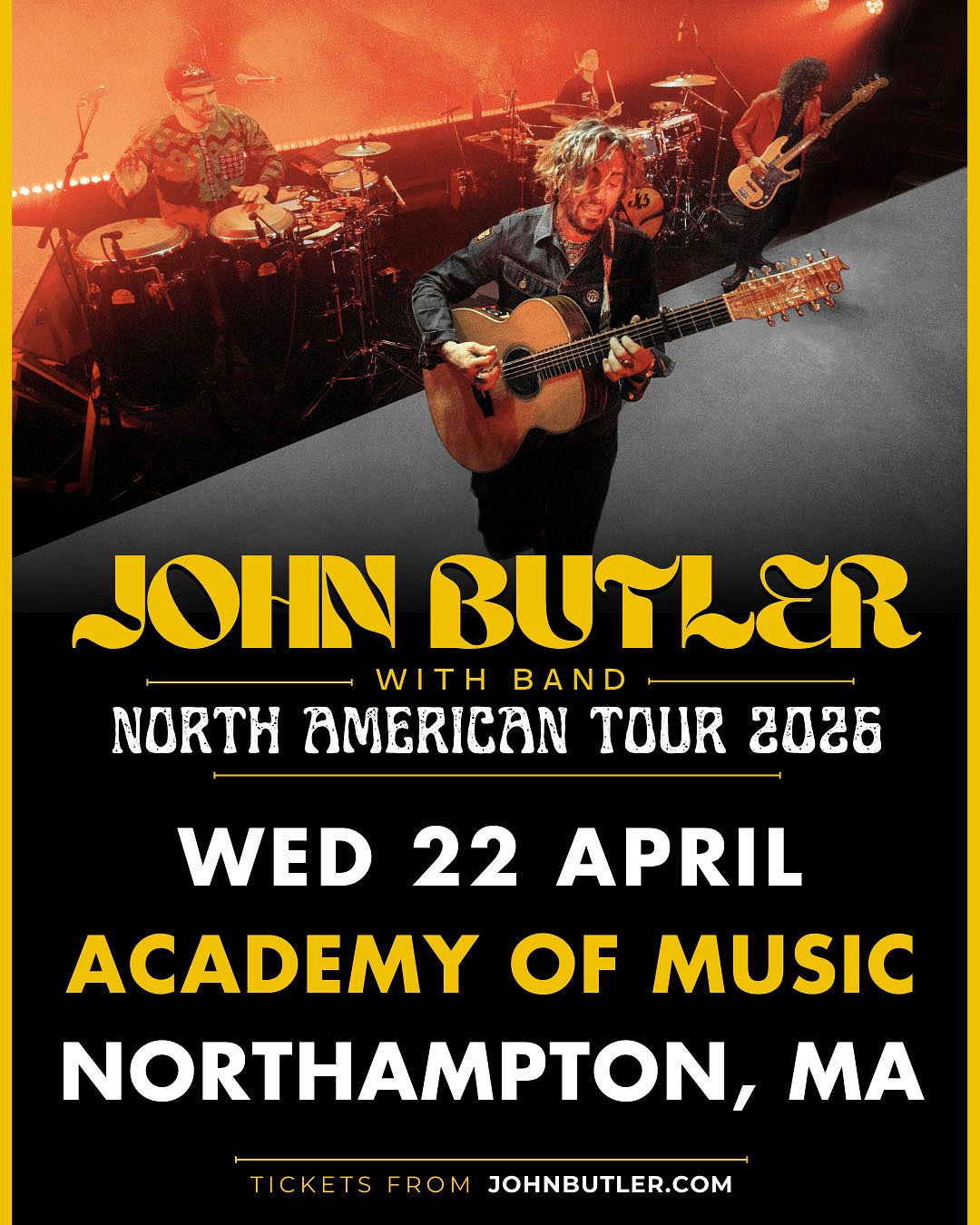 John Butler with Band Tickets at Academy of Music Theatre in ...