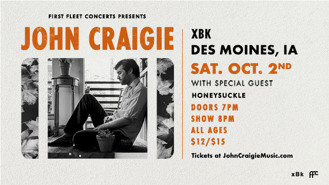 John Craigie Tickets at xBk in Des Moines by First Fleet Concerts | Tixr