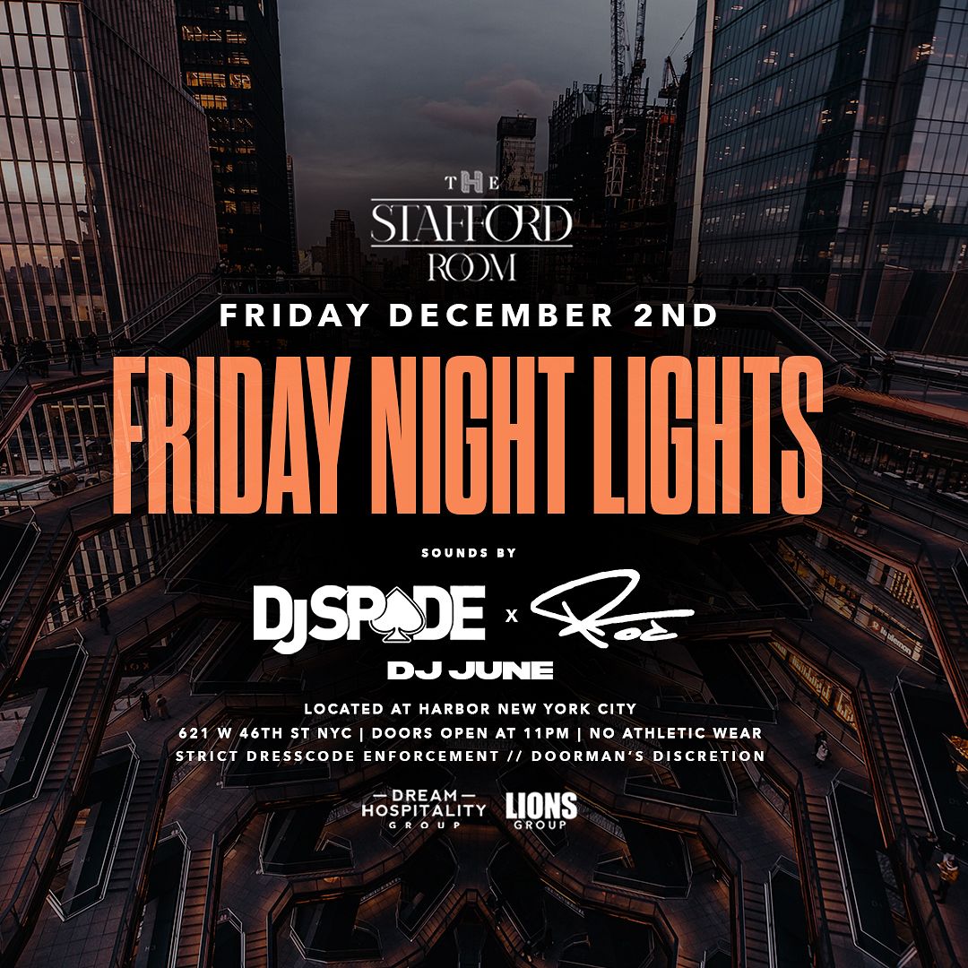 FRIDAYS THE STAFFORD ROOM Tickets at The Stafford Room in New York by