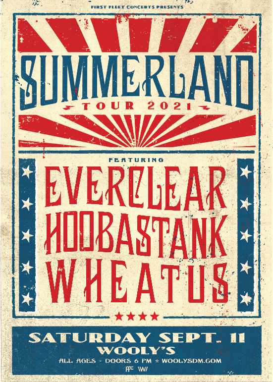 Summerland Tour 2021 Tickets at Wooly's in Des Moines by First Fleet