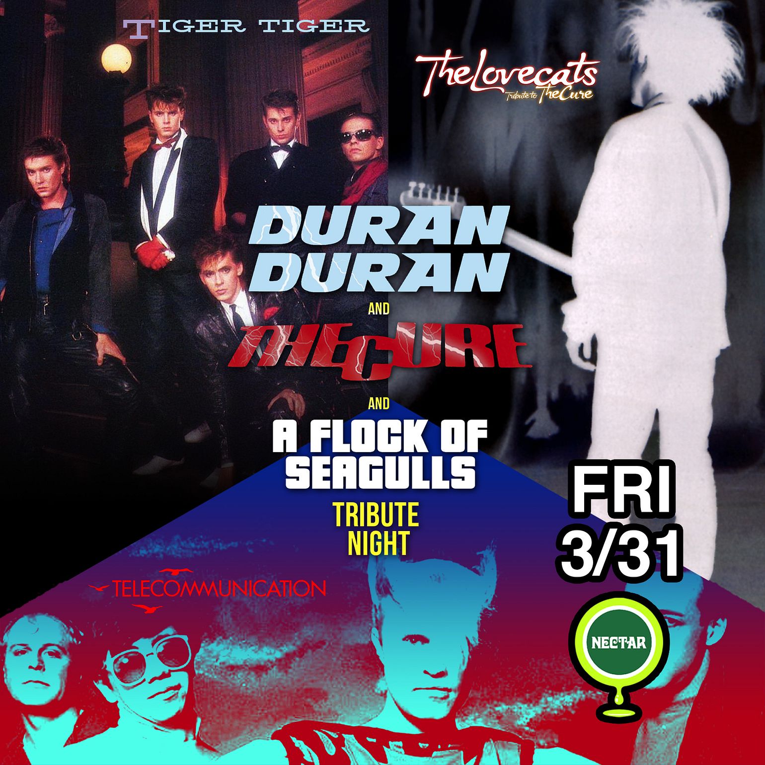 "The Cure, Duran Duran, A Flock of Seagulls '80s Tribute Night" Tickets