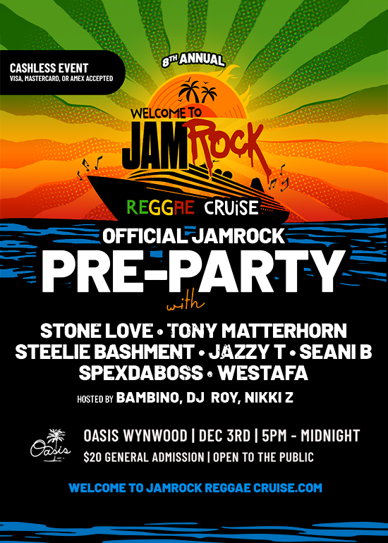 Jamrock PreParty Tickets at Oasis Wynwood in Miami by Oasis Wynwood Tixr