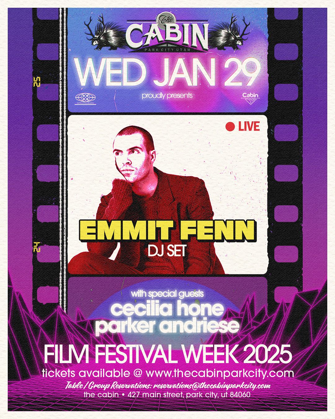 Emmit Fenn Tickets at The Cabin in Park City by The Cabin Park City | Tixr