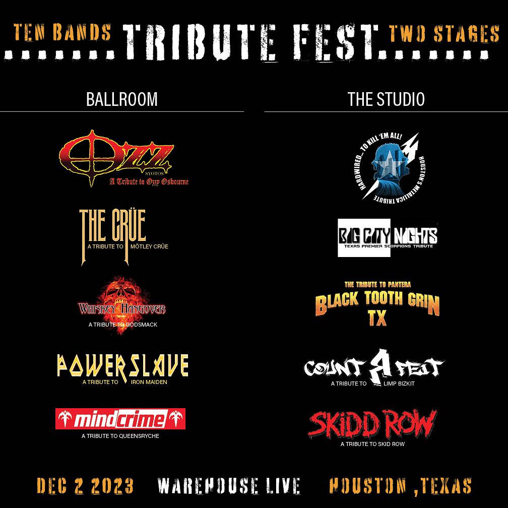 TRIBUTE FEST Tickets at The Ballroom at Warehouse Live in Houston by