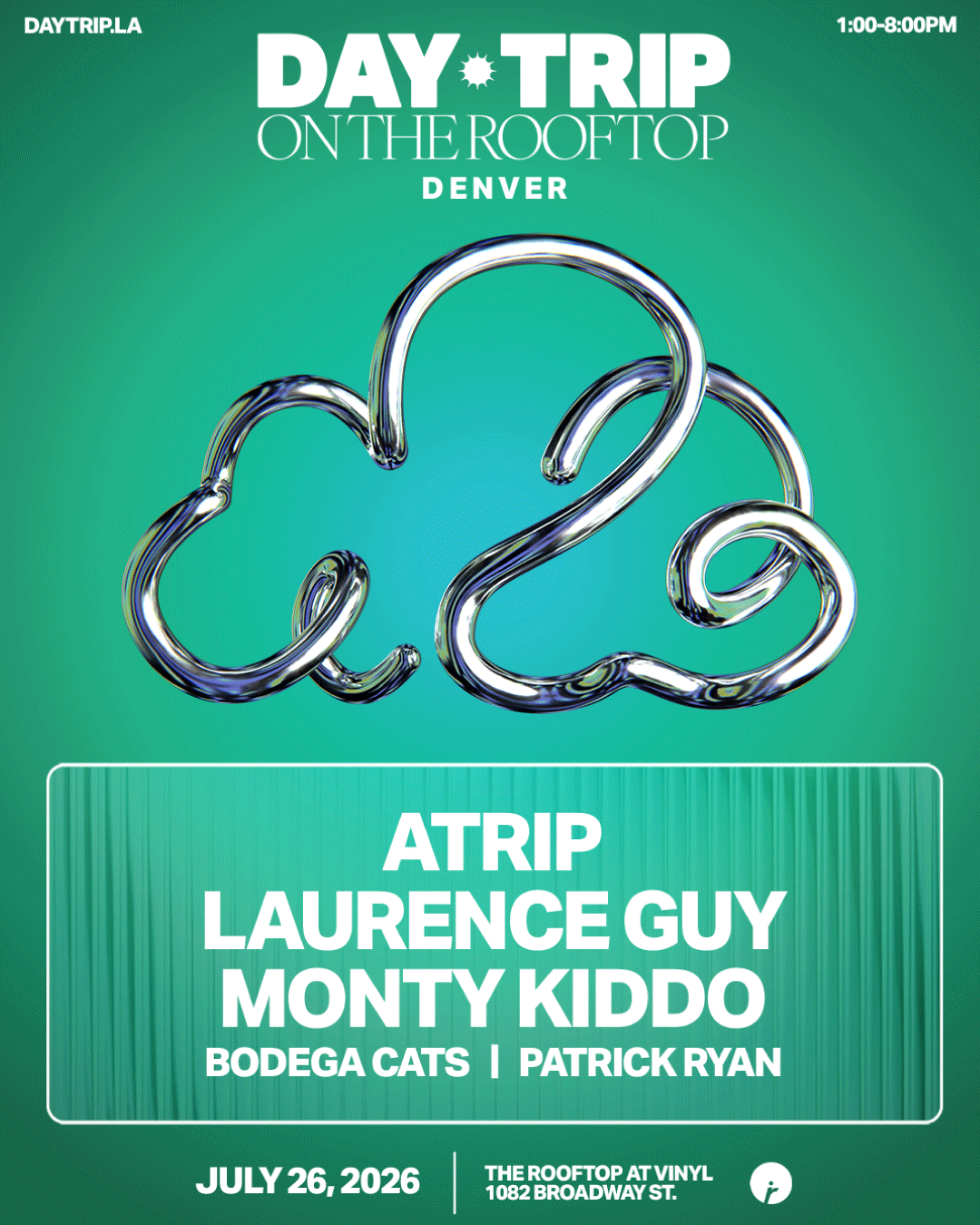 ATRIP, LAURENCE GUY, MONTY KIDDO Tickets at Club Vinyl in Denver
